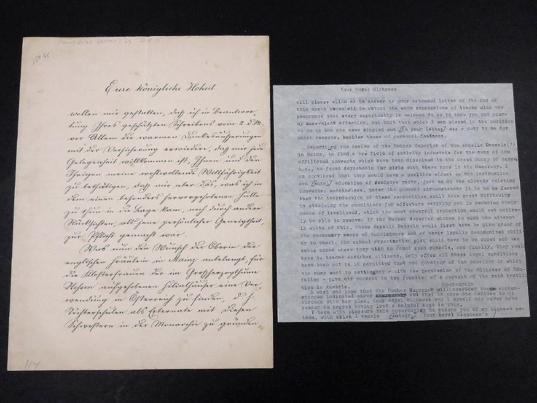 EMPERIOR FRANZ JOSEPH I OF AUSTRIA, HAND WRITTEN (1 of 6)