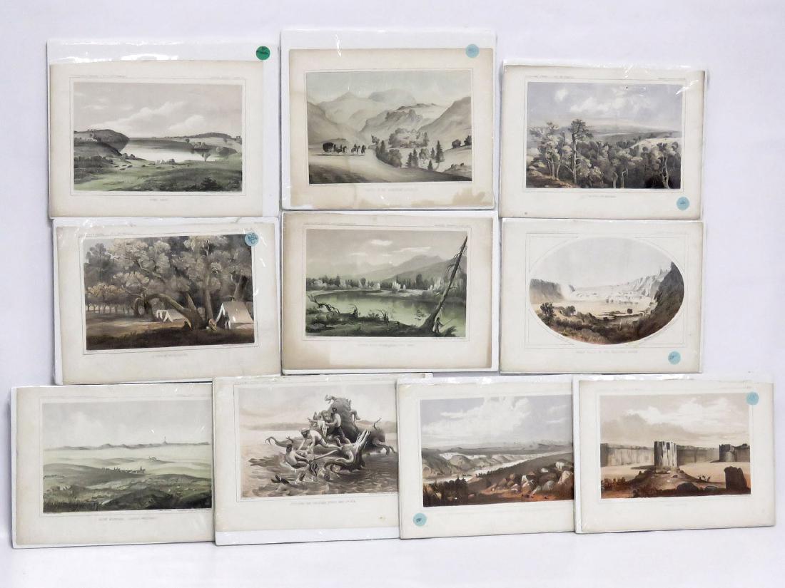 LOT (10) ASSORTED US PACIFIC RR SURVEY LITHOGRAPHS OF (1 of 6)