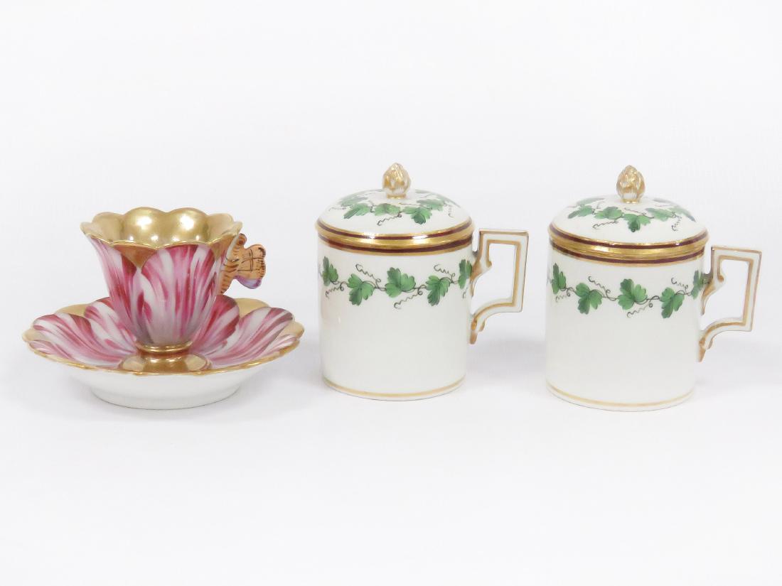 LOT (3) INCLUDING (2) ROYAL VIENNA POT AU CREME & (1 of 5)