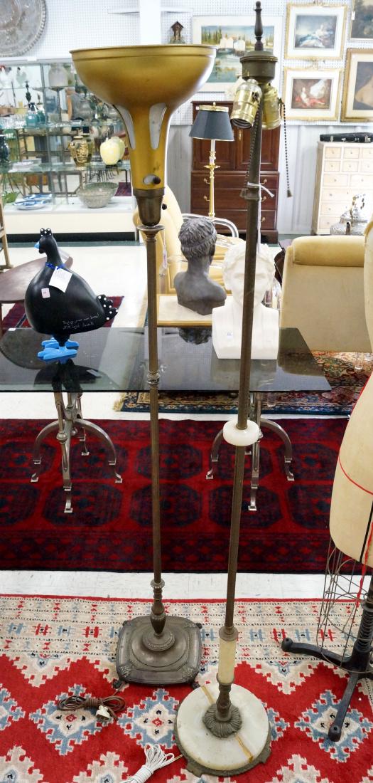 LOT (2) VINTAGE FLOOR LAMPS. HEIGHT 60" (1 of 1)