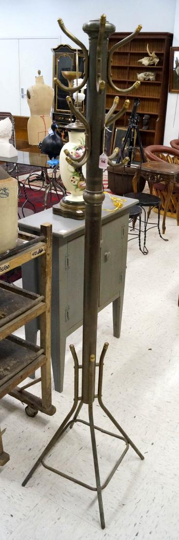 BRASS COAT TREE. HEIGHT 67" (1 of 1)