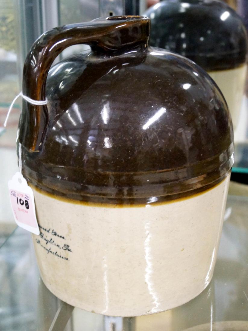 STONEWARE VENDOR'S JUG, "SHERWOOD EVANS, NEW BRIGHTON, (1 of 1)