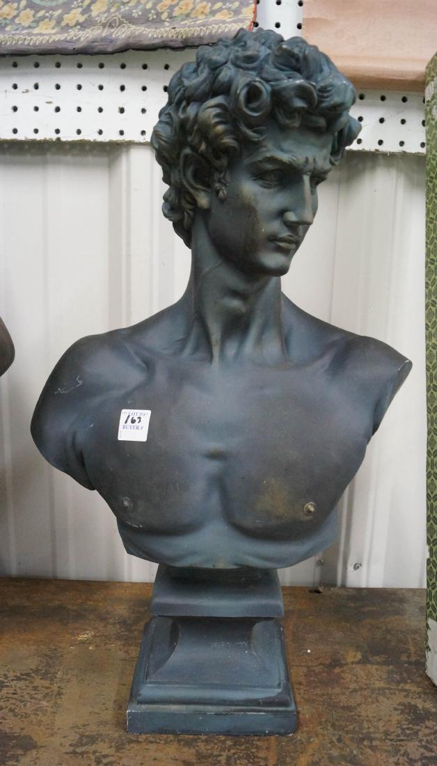 RESIN BUST OF DAVID. HEIGHT 23" (1 of 1)