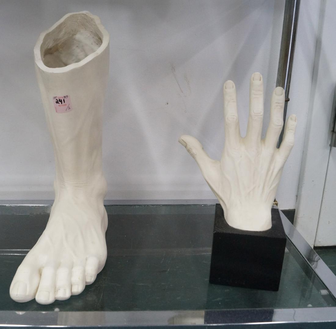 LOT (2) POTTERY FORNASETTI STYLE INCLUDING "OPEN HAND" (1 of 1)