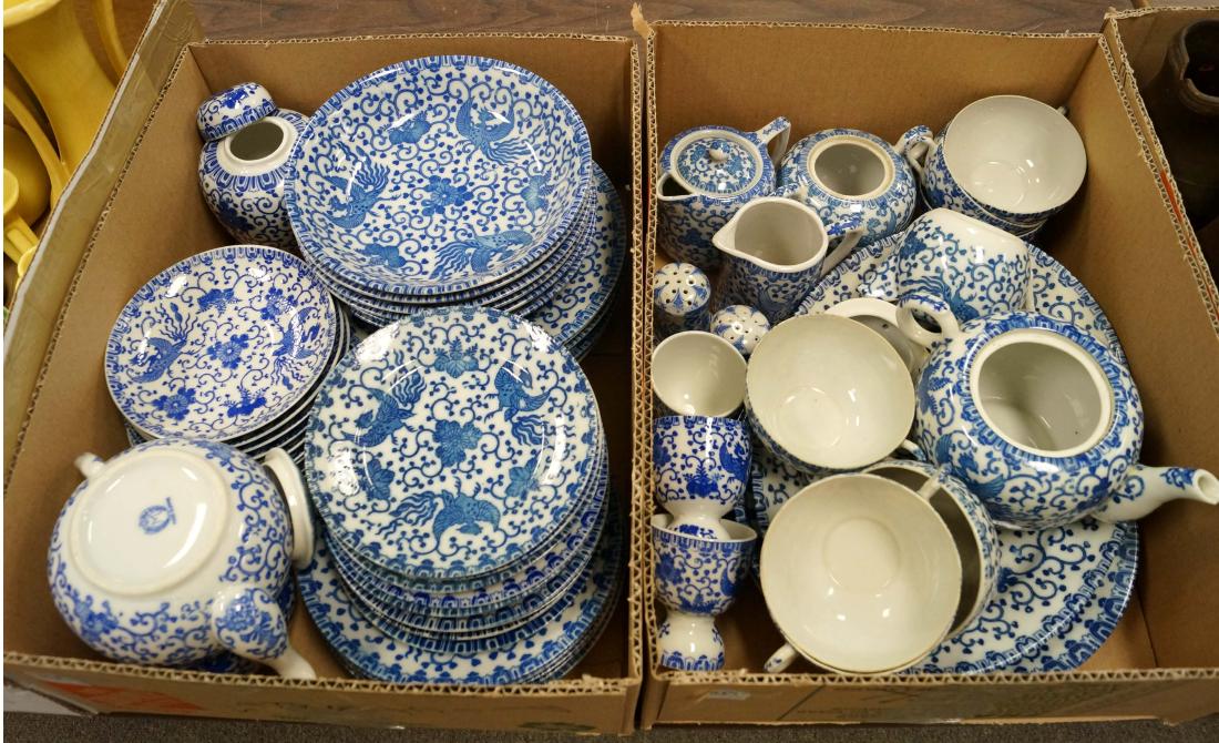 (2) BOX LOTS ASSORTED JAPANESE FLYING TURKEY PLATES, (1 of 1)