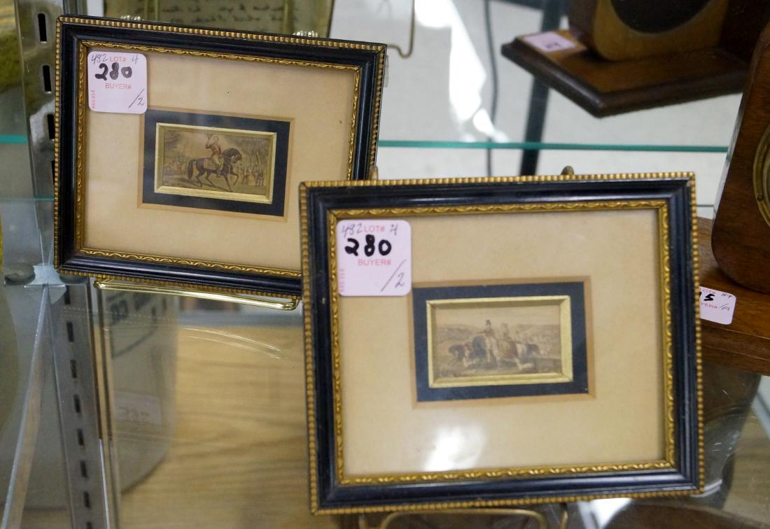 PAIR VICTORIAN MINIATURE STIPPLED PRINTS, VICTORIA AND (1 of 2)