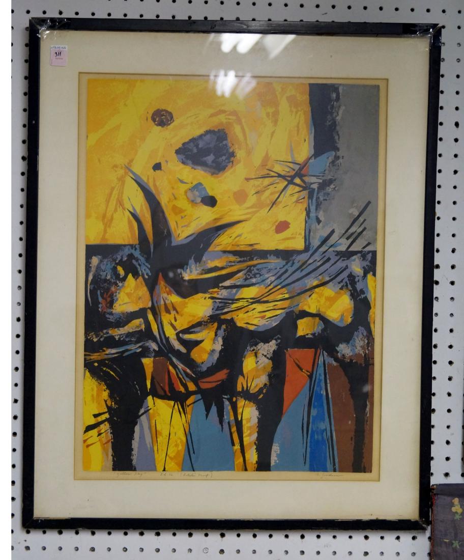 FRANK GOODNOW (AMERICAN 1923-2004), SERIGRAPH, "YELLOW (1 of 1)