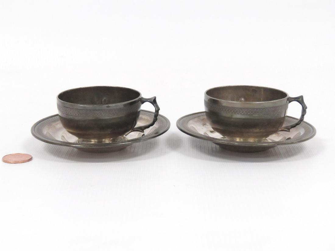 PAIR PERSIAN/MIDDLE EASTERN SILVER DEMI-TASSE (1 of 9)
