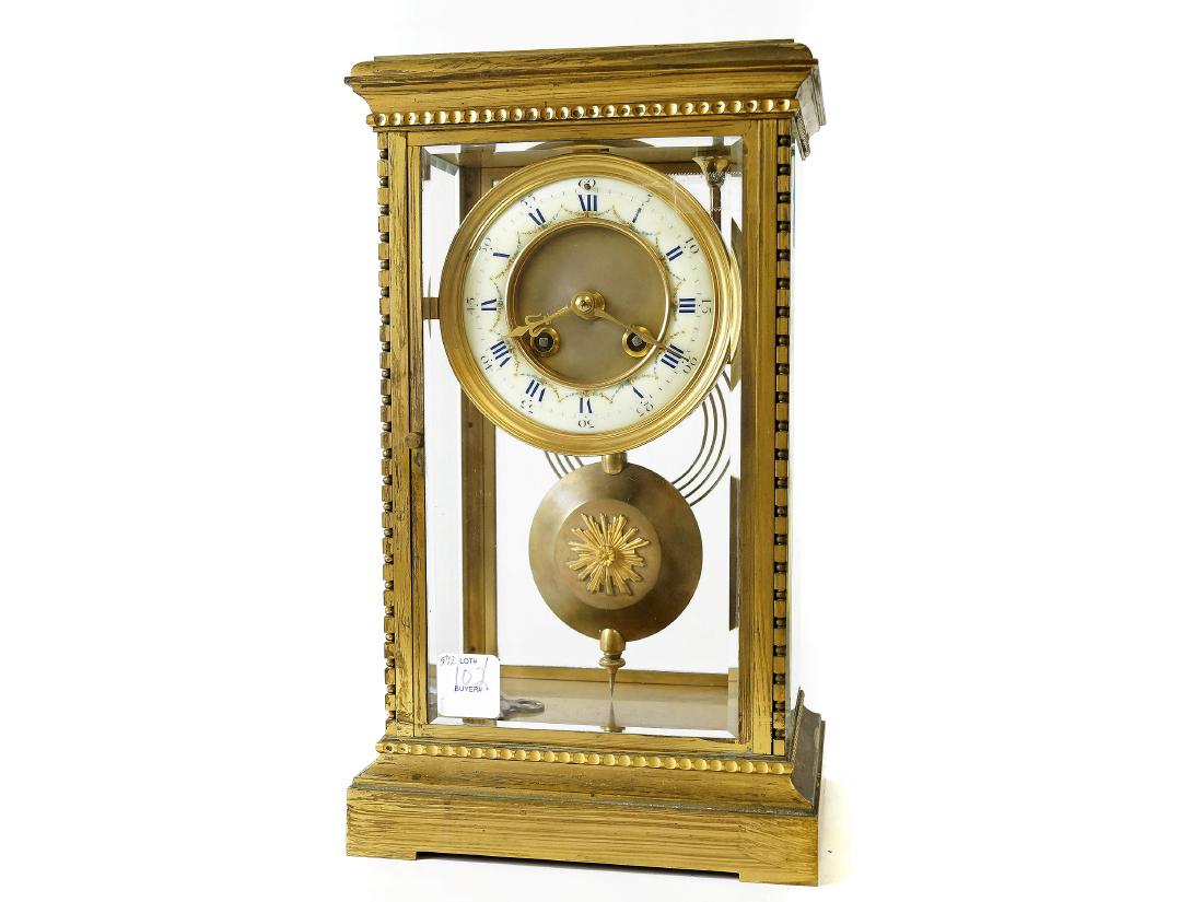 FRENCH JAPY FRERES GILT BRONZE CRYSTAL REGULATOR SHELF (1 of 1)