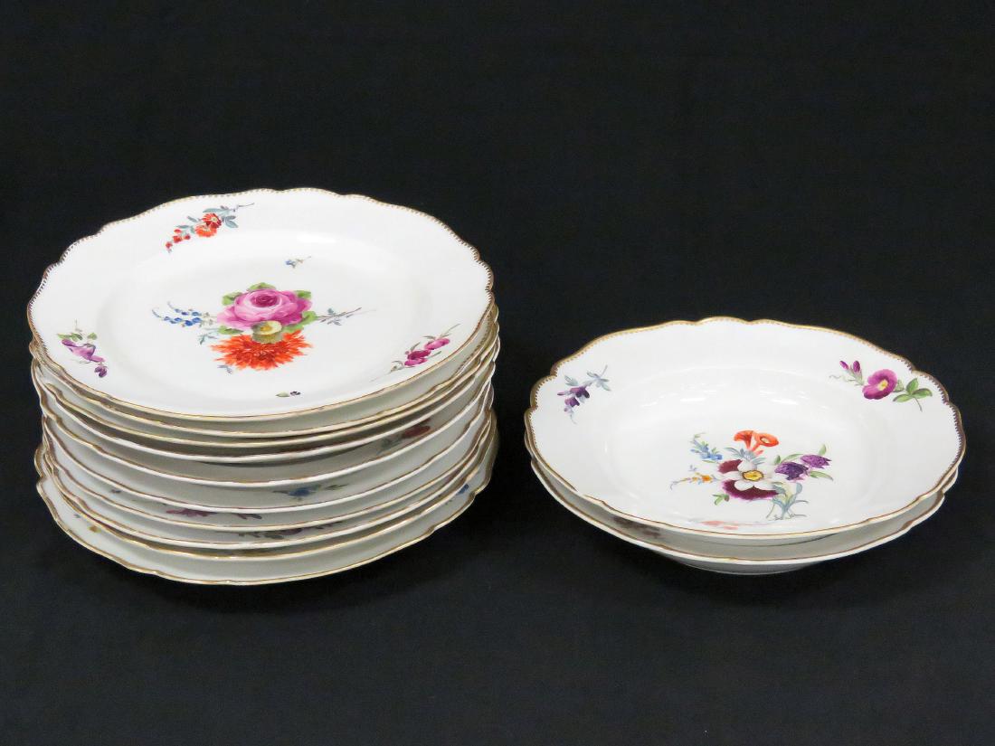 LOT (12) MEISSEN DECORATED PLATES/BOWLS, MARCOLINI (1 of 5)