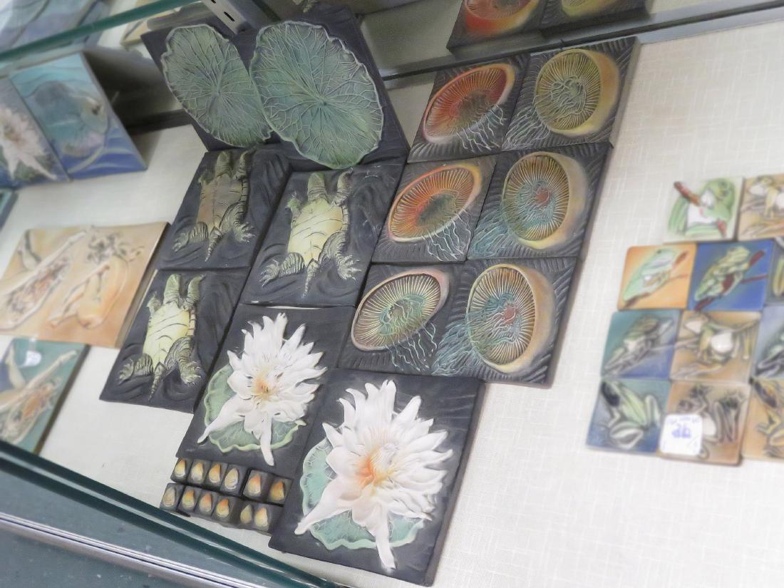 SURVING STUDIO'S HIGH RELIEF CERAMIC TILES, LOT (25) (1 of 4)