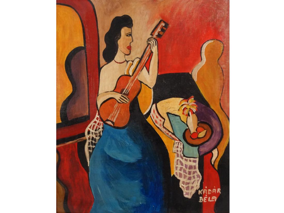 HUNGARIAN SCHOOL (20TH CENTURY), OIL ON CARDBOARD, (1 of 1)