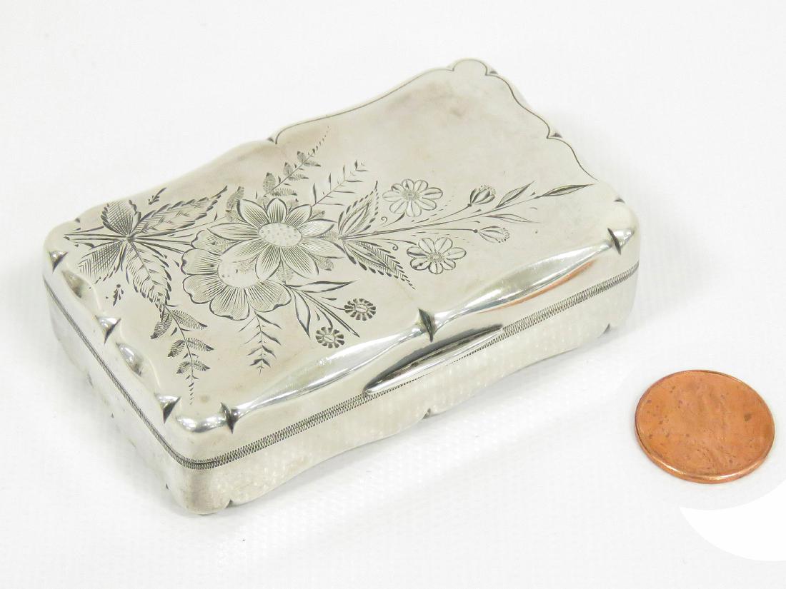 ANTIQUE WOODS AND HUGHES STERLING GILT LINED ENGRAVED (1 of 4)