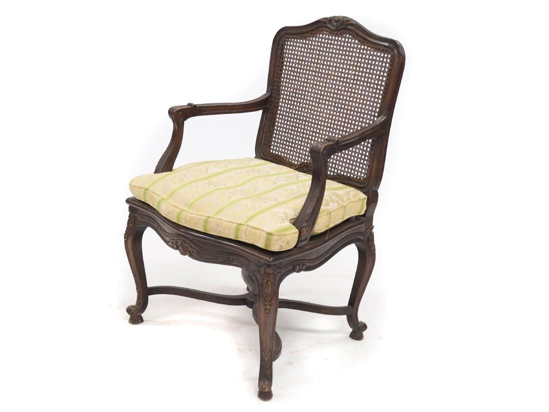 FRENCH STYLE CARVED WALNUT ARMCHAIR (IMPERFECTIONS) (1 of 1)