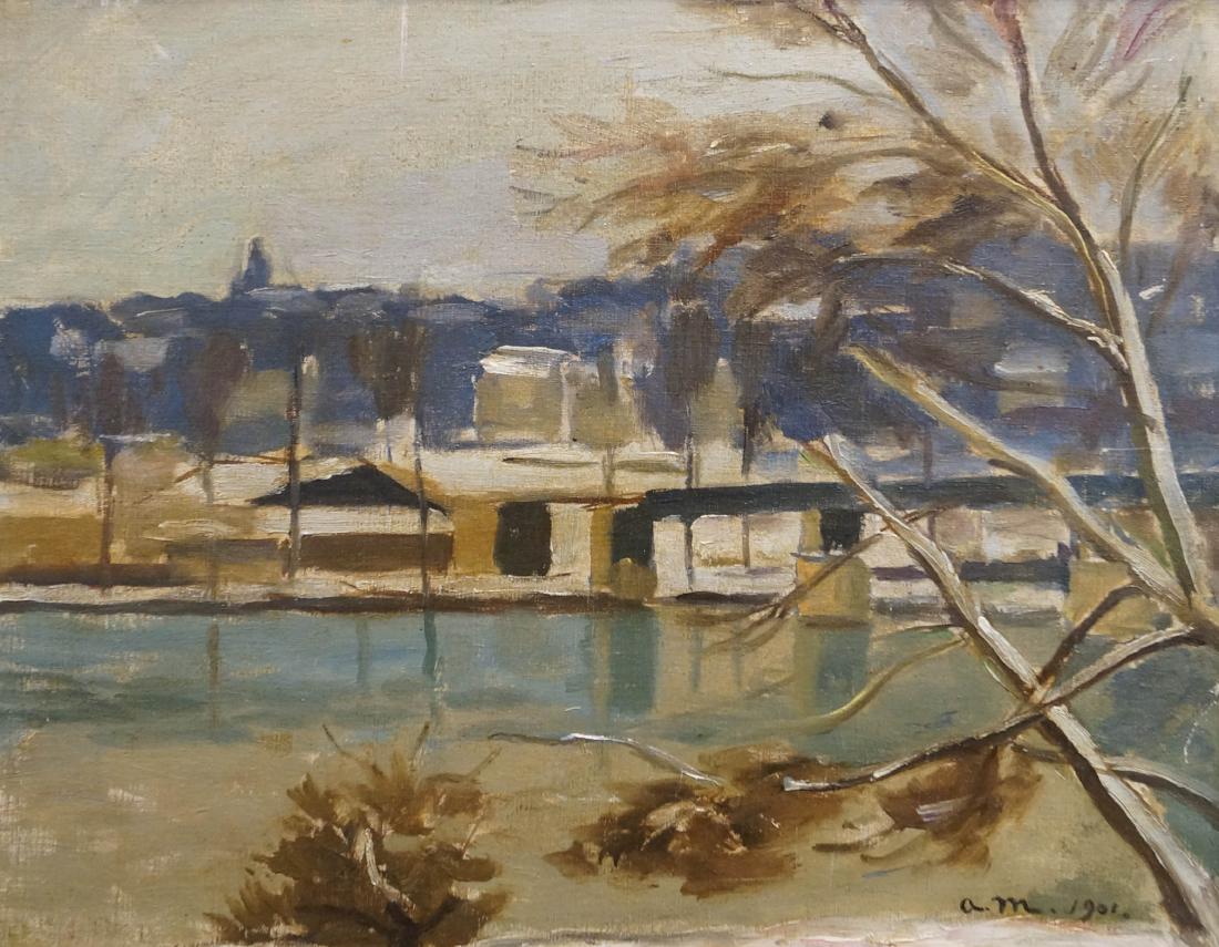 FRENCH SCHOOL (20TH CENTURY), OIL ON CANVAS, TRIEL SUR (1 of 2)