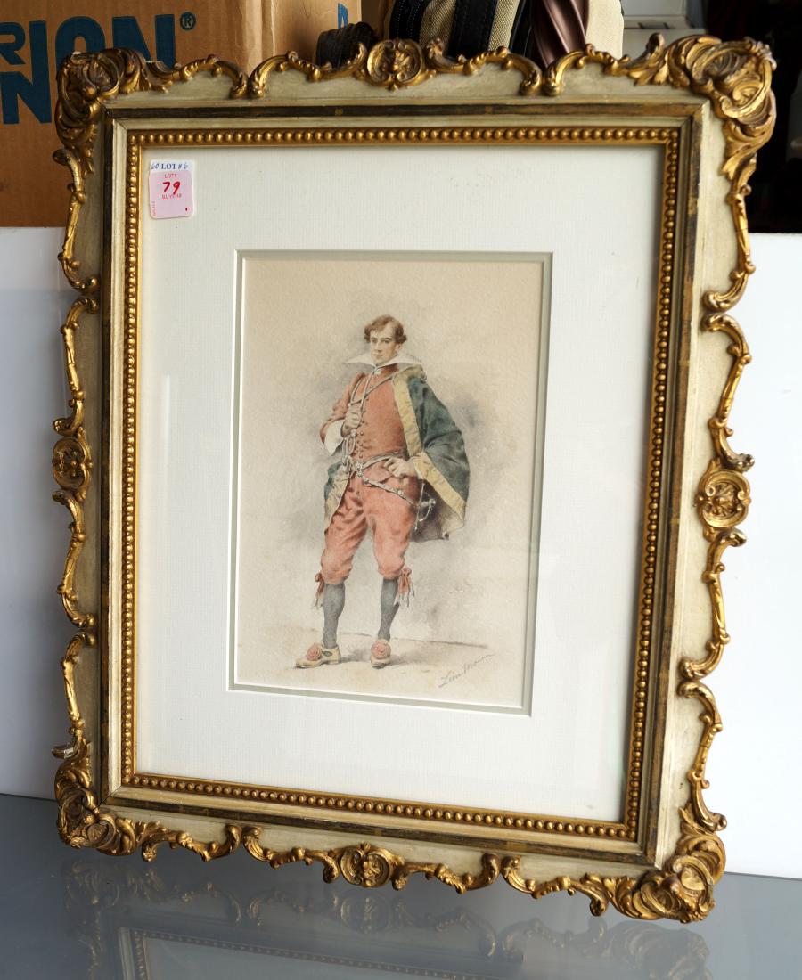 LEON MORAN (AMERICAN 1864-1941), WATERCOLOR, STANDING (1 of 1)