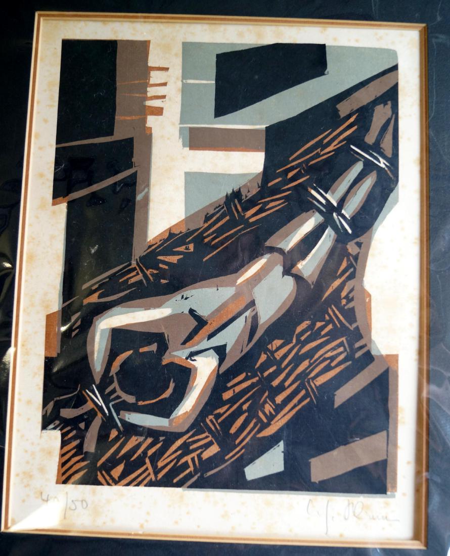 CARL HEINZ KLIEMANN (GERMAN 1924-), COLOR WOODCUT, (1 of 1)