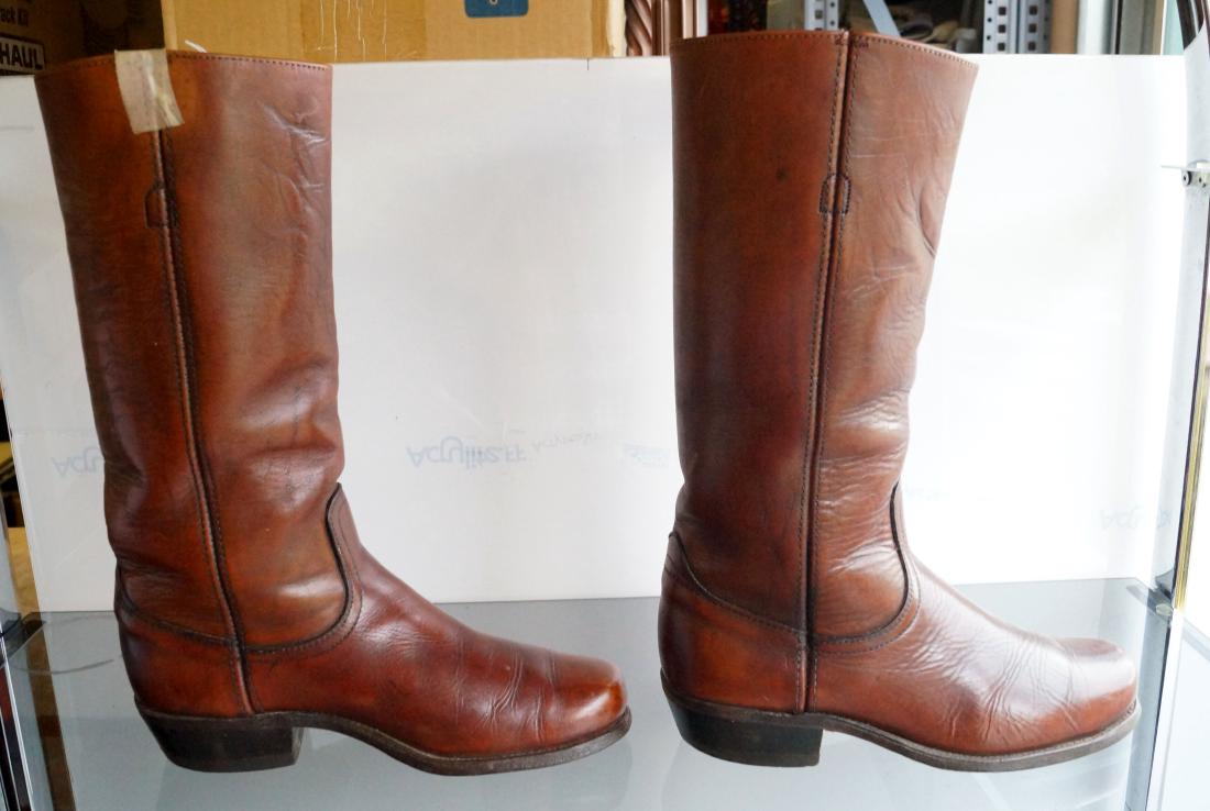 PAIR FRYE LEATHER BOOTS 7 1/2D (1 of 1)