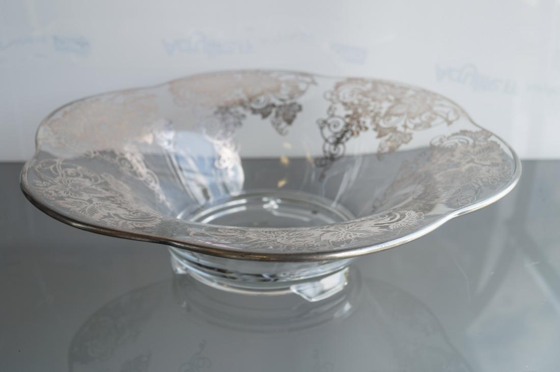 LOT (3) INCLUDING DEPRESSION SILVER OVERLAY CLEAR GLASS (1 of 1)