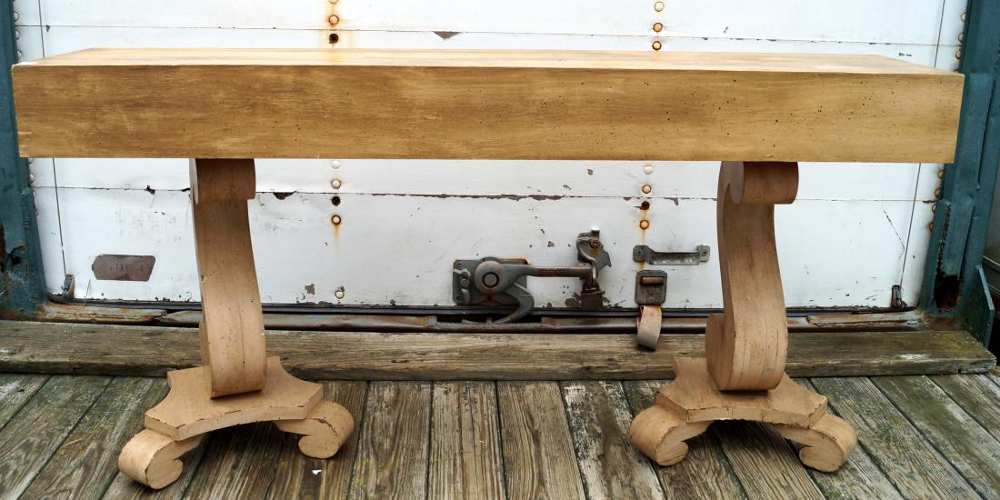 DESIGNER PAINTED CONSOLE TABLE. HEIGHT 30"; WIDTH 60" (1 of 1)