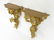 PAIR BAROQUE STYLE CARVED AND GILT WALL SHELVES. HEIGHT - 2