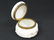 VINTAGE WAVECREST DECORATED GLASS DRESSER BOX, SIGNED. - 5