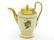 BIEDERMEIER GILT PORCELAIN COFFEE POT, 19TH CENTURY.