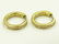 PAIR ITALIAN 18K BURNISHED YELLOW GOLD AND DIAMOND