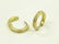 PAIR ITALIAN 18K BURNISHED YELLOW GOLD AND DIAMOND - 2
