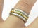 750 YELLOW GOLD, PLATINUM AND DIAMOND TWO-PART RING SET