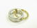 750 YELLOW GOLD, PLATINUM AND DIAMOND TWO-PART RING SET - 3
