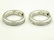 PAIR ITALIAN 18K BURNISHED WHITE GOLD AND DIAMOND