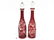 PAIR VINTAGE BOHEMIAN RUBY-TO-CLEAR GLASS DECANTERS.