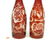 PAIR VINTAGE BOHEMIAN RUBY-TO-CLEAR GLASS DECANTERS. - 2