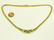 750 YELLOW GOLD CHAIN LINK NECKLACE SET WITH SAPPHIRE,