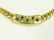 750 YELLOW GOLD CHAIN LINK NECKLACE SET WITH SAPPHIRE, - 2