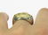 14K WHITE/YELLOW GOLD WORLD GLOBE RING. RING SIZE 8 3/4; - 2