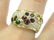 YELLOW GOLD (TESTS 14K) DIAMOND AND GEM SET RING WITH