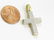 ITALIAN 18K YELLOW GOLD AND DIAMOND CROSS/PENDANT. 1