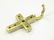 ITALIAN 18K YELLOW GOLD AND DIAMOND CROSS/PENDANT. 1 - 3