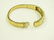 750 YELLOW GOLD GEM-SET HINGED BANGLE BRACELET WITH - 3