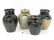 LOT (4) JUG TOWN POTTERY DOUBLE-HANDLE COVERED JARS, - 2