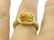 750 BURNISHED YELLOW GOLD AND EMERALD-CUT CITRINE RING. - 2