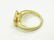 750 BURNISHED YELLOW GOLD AND EMERALD-CUT CITRINE RING. - 4