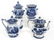 LOT (4) FLOW BLUE INCLUDING (2) COFFEE POTS INCLUDING