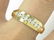 14K YELLOW GOLD AND DIAMOND BAND SET WITH (8) 2.5MM