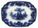 J & G ALCOCK "SCINDE" PATTERN FLOWBLUE PLATTER, 19TH