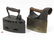 LOT (2) ANTIQUE CHARCOAL SAD IRONS. LENGTH 7-7 1/2"