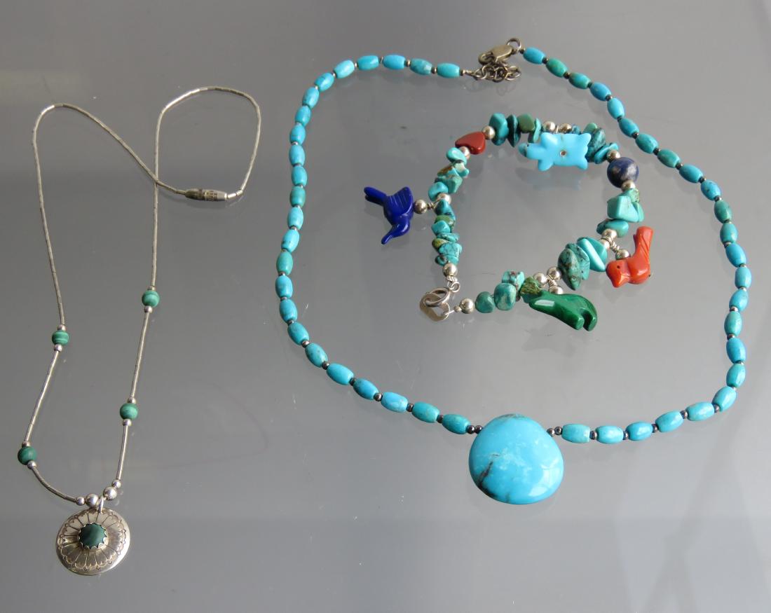 LOT (3) SOUTHWEST AMERICAN INDIAN SILVER, TURQUOIS AND (1 of 1)