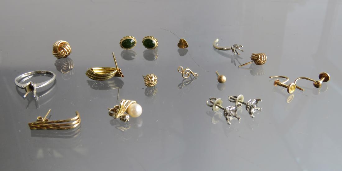 LOT ASSORTED 14K GOLD, CULTURE PEARL AND GEM SET SINGLE (1 of 1)